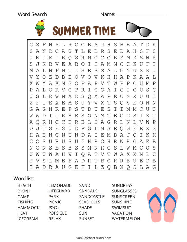 Free Printable Word Search Puzzles Summer Free Printable Word Search Puzzles Summer
