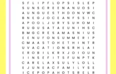 Summer Word Search Free Printable Worksheet For Kids intended for Summer Word Searches Free Printable