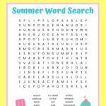 Summer Word Search Free Printable Worksheet For Kids Pertaining To Free Printable Word Search For Kids Summer