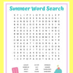 Summer Word Search Free Printable Worksheet For Kids With Printable Summer Word Search Puzzles