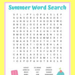 Summer Word Search Free Printable Worksheet For Kids With Regard To Summer Word Search Free Printable