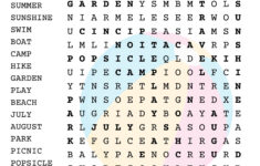Summer Word Search Puzzle With Answer Sheet| Seasonal Games in Summer Word Search Puzzle Printable