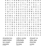 Summer'S Summertime Sweets Word Search   Wordmint For Summertime Word Search Printable