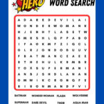 Super Hero Word Search, Printable, Instant Download, Pdf With Regard To Super Hero Word Search Printable