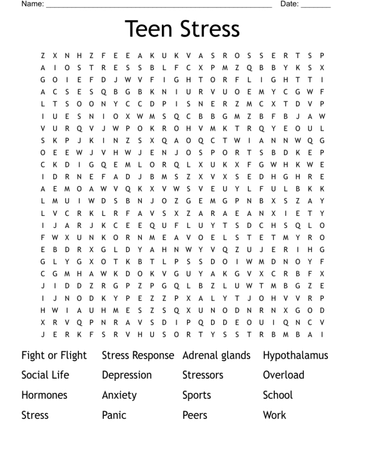Printable Word Searches For Teens