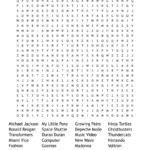 The 80'S Word Search   Wordmint With Regard To 80s Word Search Printable