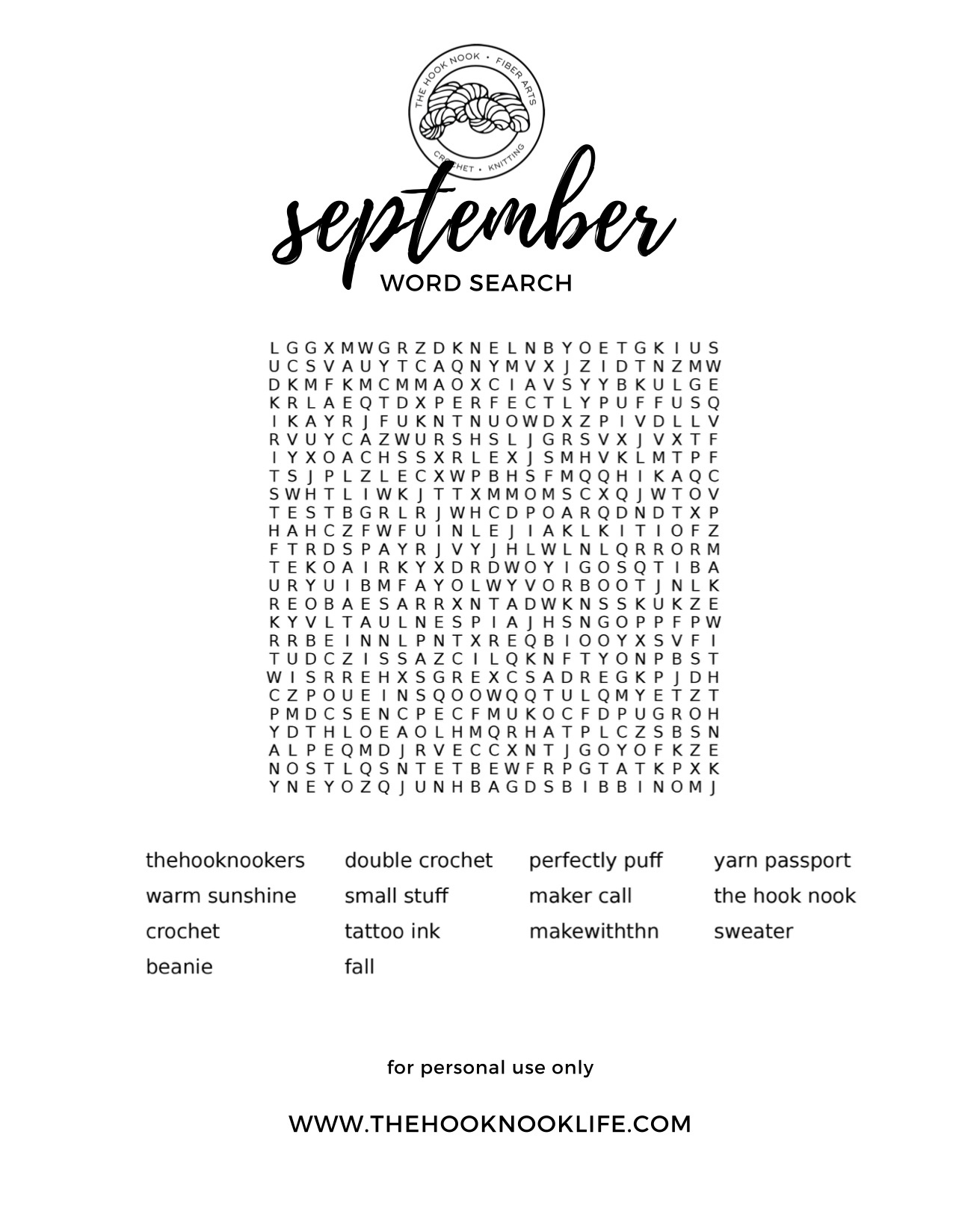 Thnlife - September Word Search | Jessica Carey in September Printable Word Search