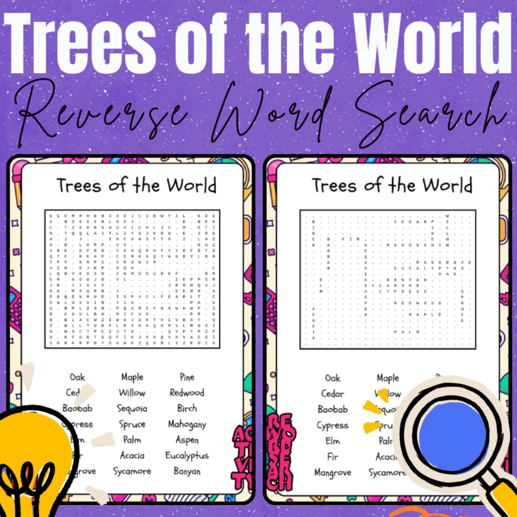 Reverse Word Search Puzzles Printable