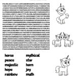 Unicorn Themed Word Searches • Beeloo Printable Crafts And Throughout Unicorn Word Search Printable