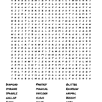 Unicorn Word Search   Wordmint Inside Unicorn Word Search Printable