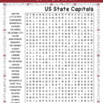 Us State Capitals Word Search Throughout Printable Word Search Us States