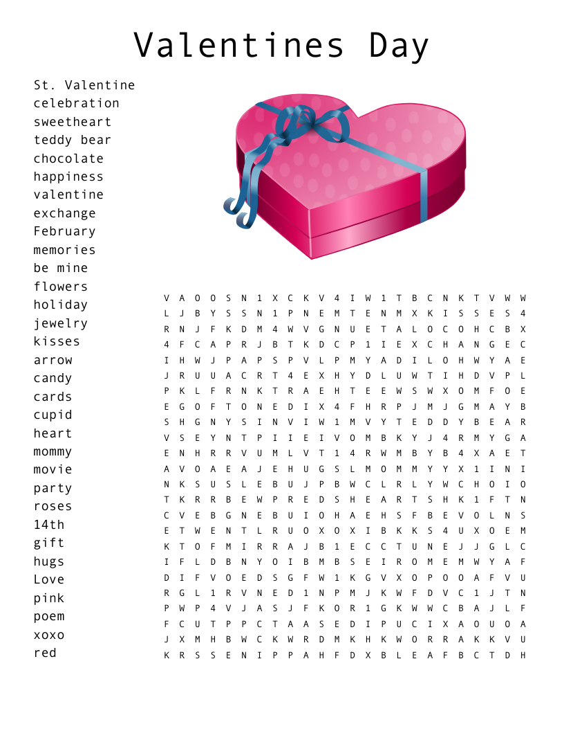 Valentine Word Search - Wordmint inside Printable Word Search Valentine's Day
