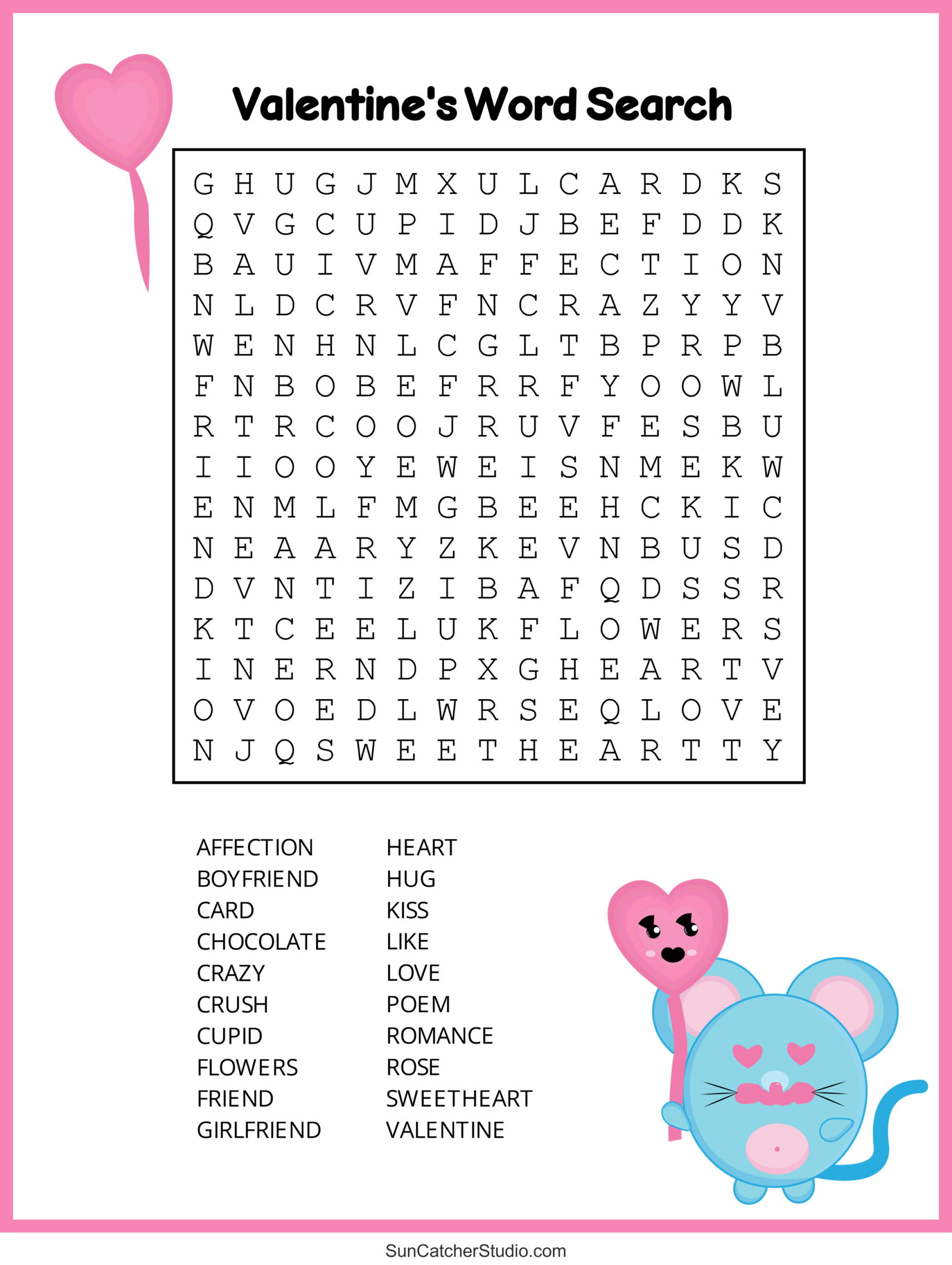 Valentine&amp;#039;S Day Word Search (Free Printable Pdf Puzzles) – Free for Free Printable Valentine Word Search