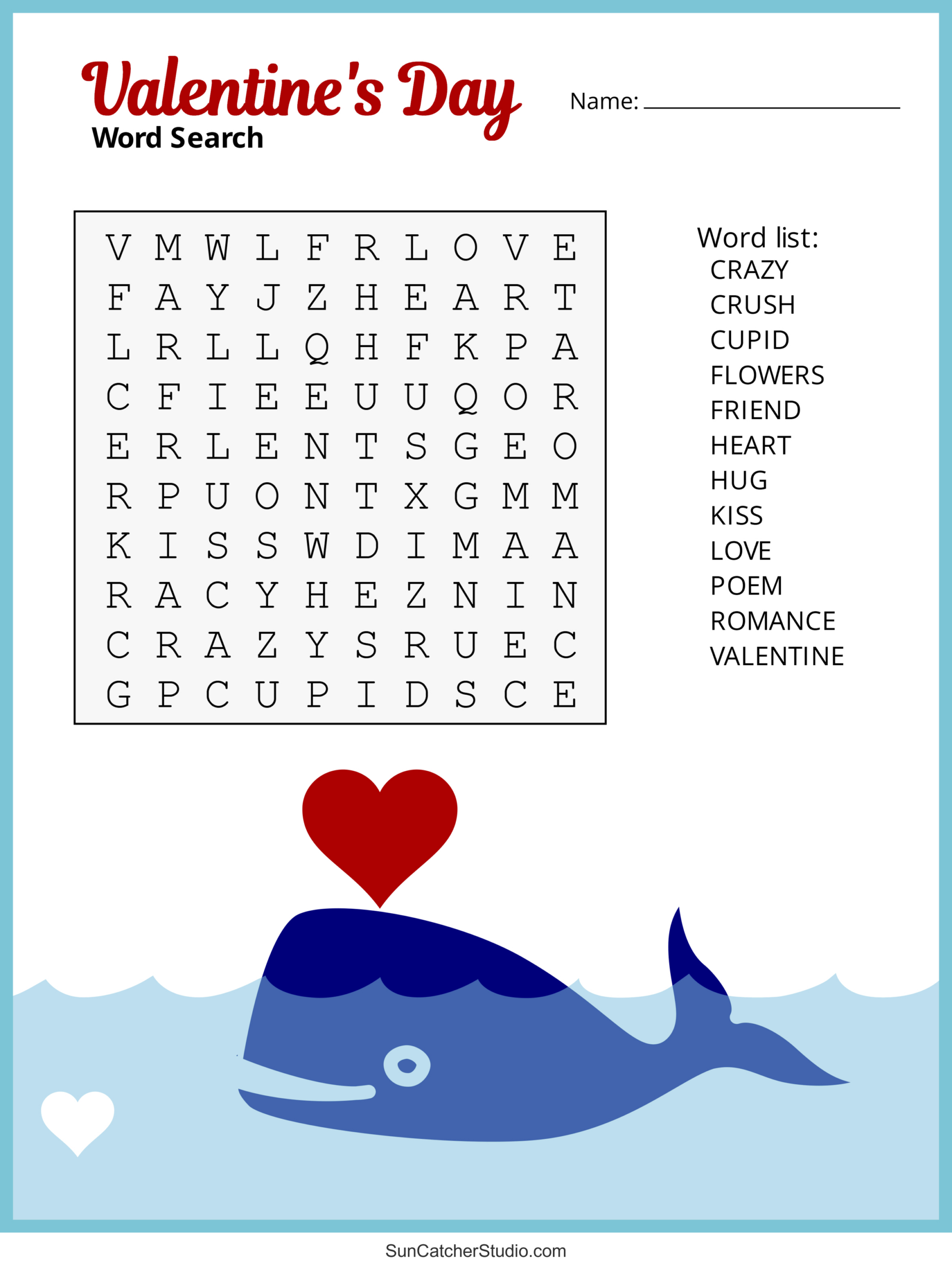 Valentine&amp;#039;S Day Word Search (Free Printable Pdf Puzzles) – Free with regard to Valentine Printable Word Search