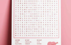 Valentine'S Day Word Search - Free Printable - Pjs And Paint within Free Printable Word Search Valentines