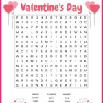 Valentine'S Day Word Search Within Free Printable Valentine&#039;s Day Word Search