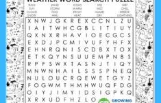 Weather Word Search Free Printable – Growing Play inside Free Printable Word Search Puzzles Weather
