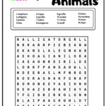 Wild Animals Word Search   Ezpzlearn In Word Search Printable Animals