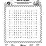 Winter Word Search   Childhood Magic With Winter Holiday Word Search Printable Free