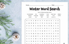 Winter Word Search: Free Printable Worksheet Plus Answer Key for Free Printable Winter Word Searches
