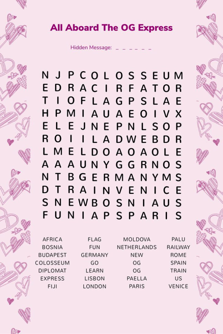 Hidden Message Word Search Printable