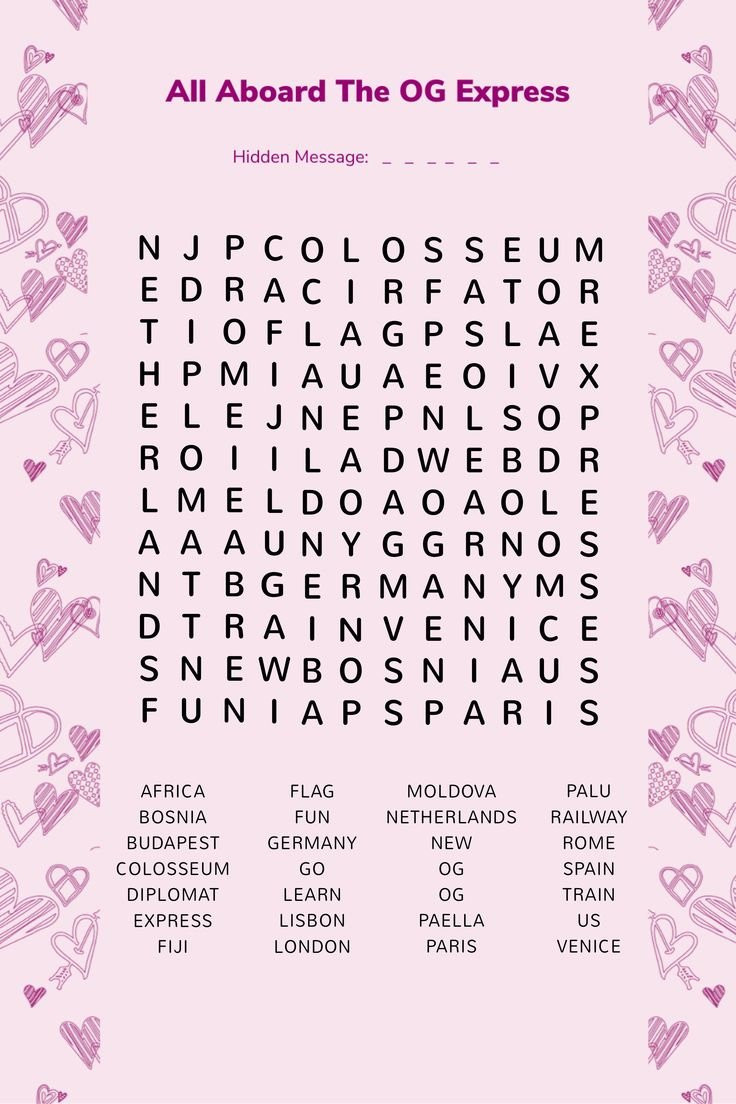 Word Search | Og At Home throughout Hidden Message Word Search Printable