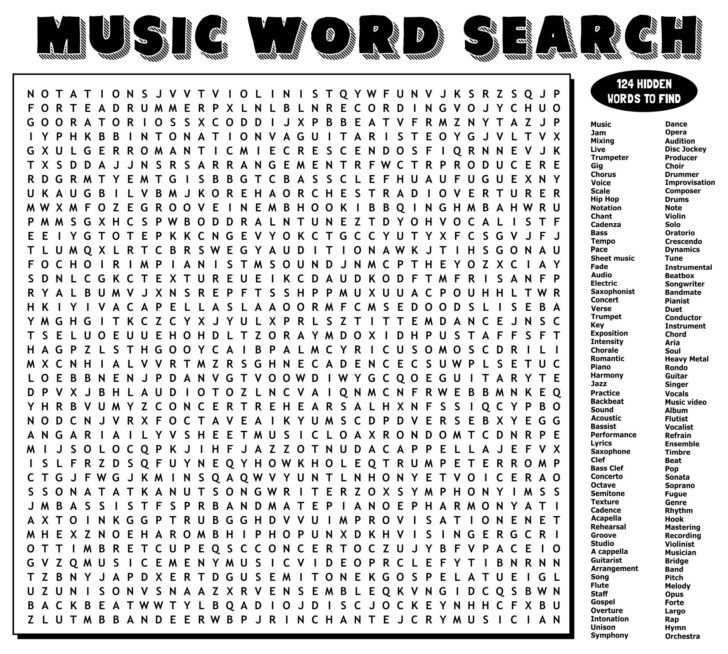 Very Hard Word Search Printable