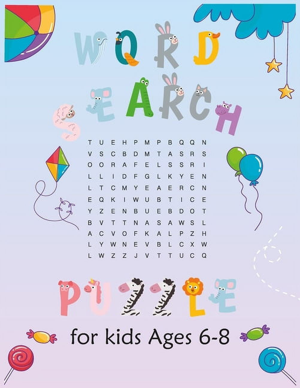 Word Search Puzzle For Kids Ages 6-8: Kids Word Search Puzzle Book inside Free Printable Word Search For Kids 6-8