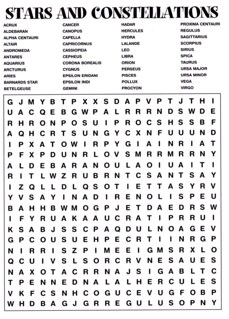 Free Printable Science Word Search Puzzles