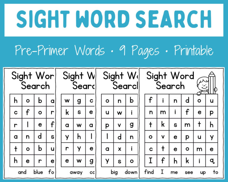 Printable Word Search Sight Words