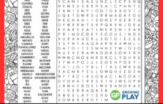 Word Search Spanish Printable – Free – Growing Play for Printable Spanish Word Search