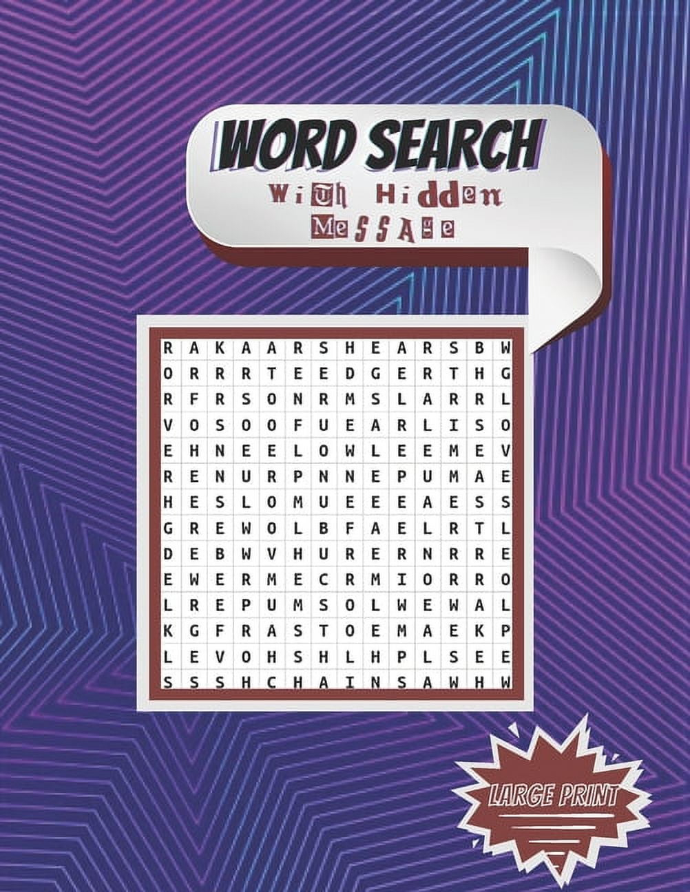 Word Search With Hidden Message Large Print: Fitness For Your for Word Search Puzzles with Hidden Messages