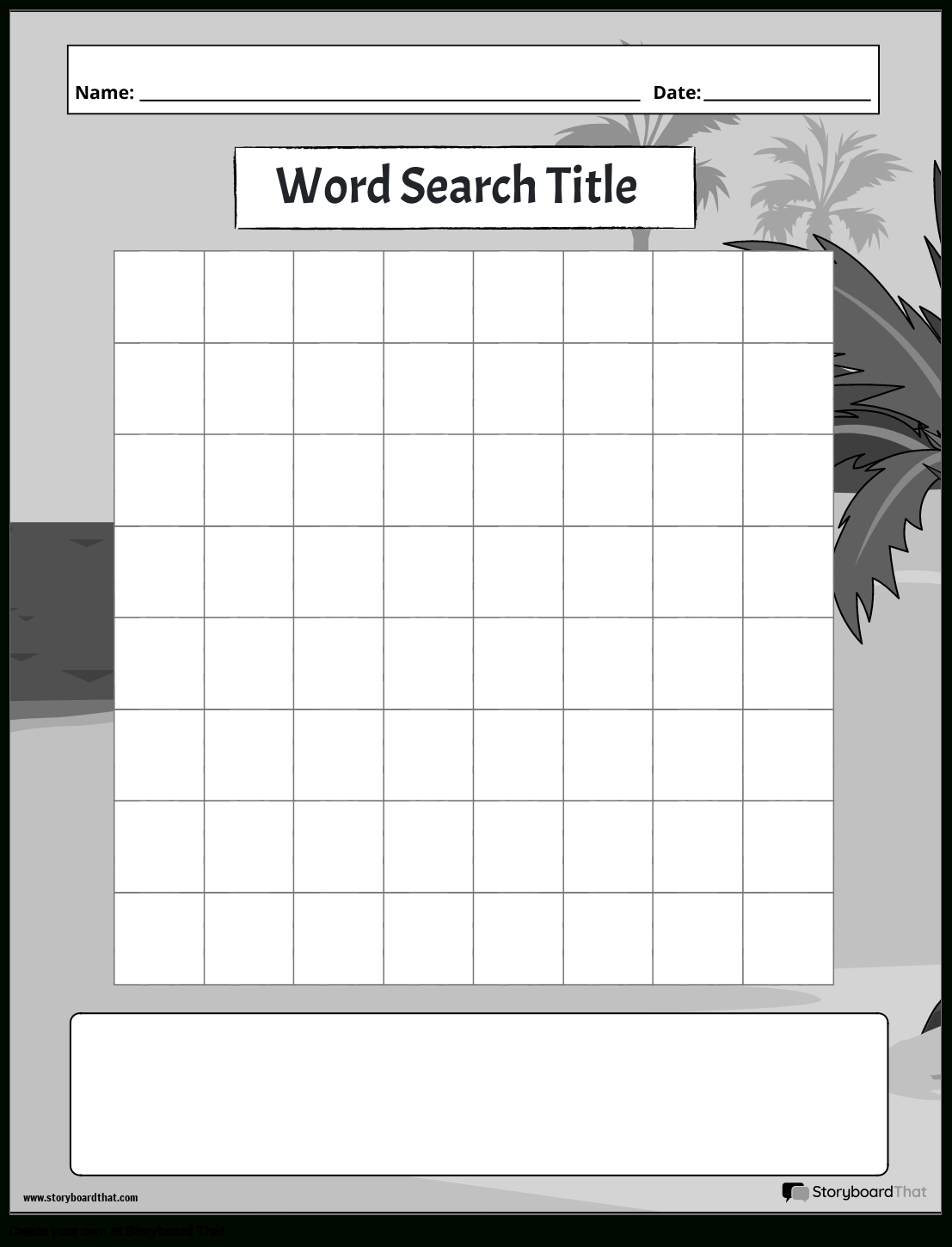 Word Search Worksheets: Free Printable Puzzles For Kids within Free Printable Word Search Grid