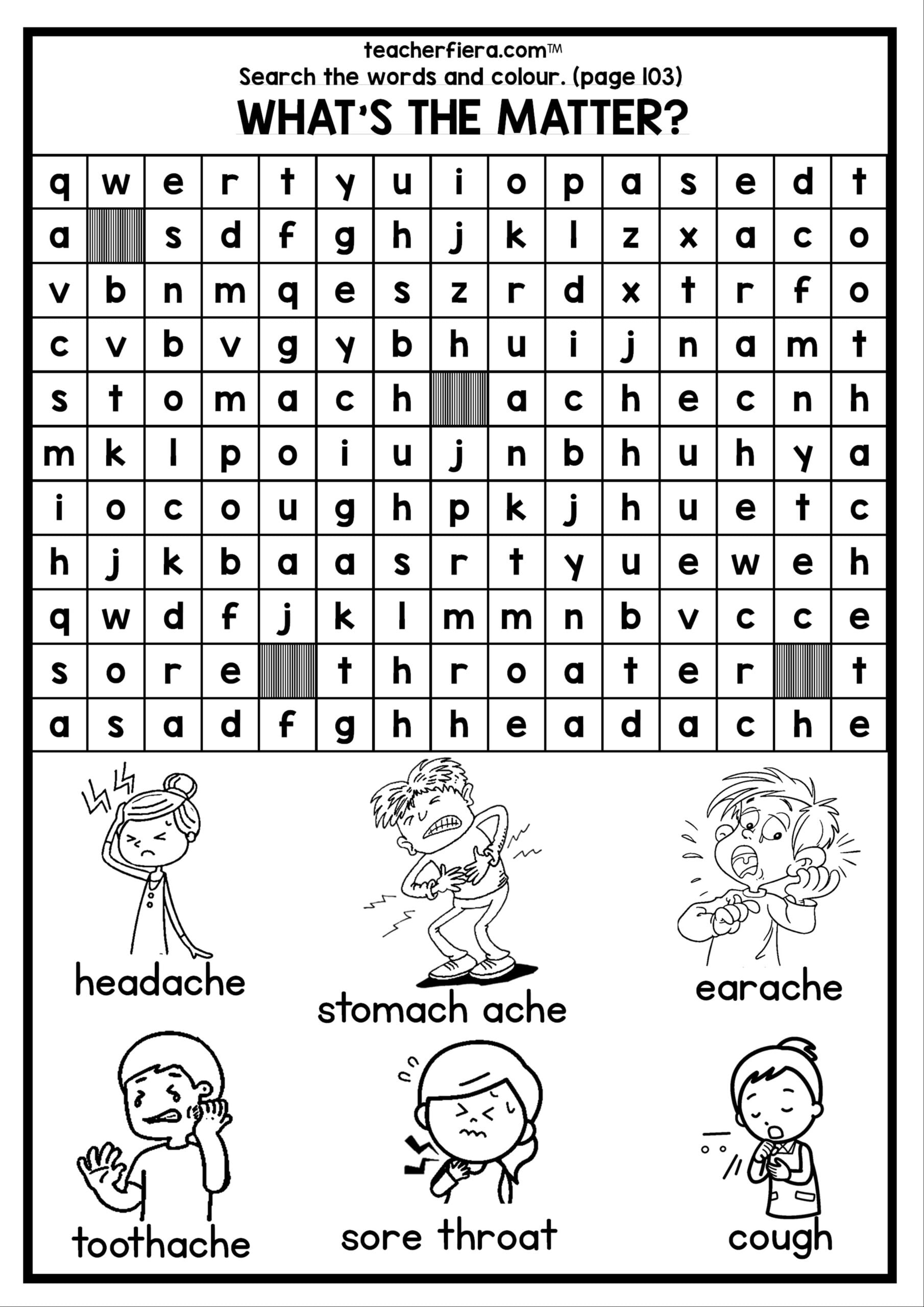 Year 4 (2020) Supporting Materials Based On The Main Textbook in Teacherfiera Word Search Templates Colored and Black and White