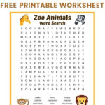 Zoo Animals Word Search Free Printable Regarding Free Printable Kids Word Search