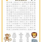 Zoo Animals Word Search Free Printable With Word Search Printable Animals