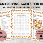14 Thanksgiving Games For Kids Printable | Fall Party Games Pertaining To John Word Search Puzzles Thanksgiving