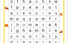 1St Grade Thanksgiving Word Search With Answer Key, Printable inside Thanksgiving Word Search For First Graders