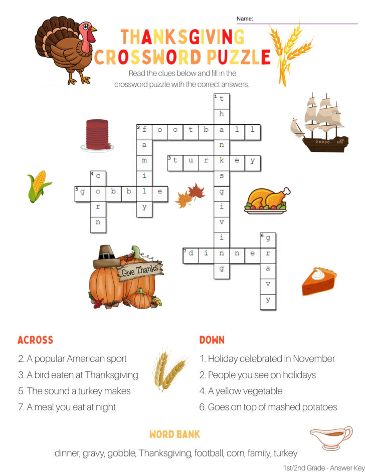 Second Grade Thanksgiving Word Search Second Grade Thanksgiving Word Search