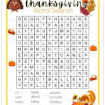 2Nd Grade Thanksgiving Word Search With Answer Key, Printable Regarding Thanksgiving Word Search Worksheets For Second Grade