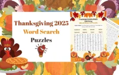 3 Free Thanksgiving 2025 Word Search Puzzles within Thanksgiving Day Word Search Answers 2025 Puzzles To Print