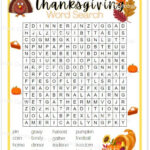 3Rd Grade Thanksgiving Word Search With Answer Key, Printable Regarding Thanksgiving Word Search For 3rd Graders