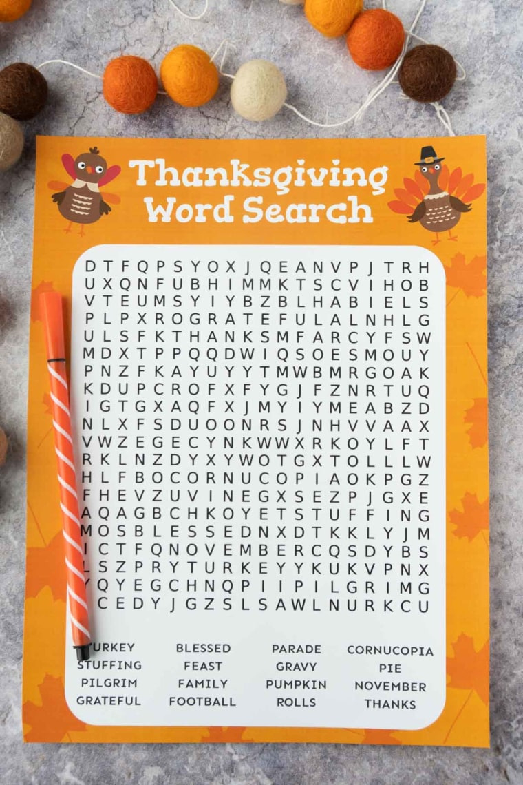 40 Thanksgiving Games For Kids And Adults pertaining to Thanksgiving Twisted Word Search