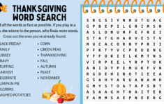 All About Thanksgiving intended for Thanksgiving Word Search Pro