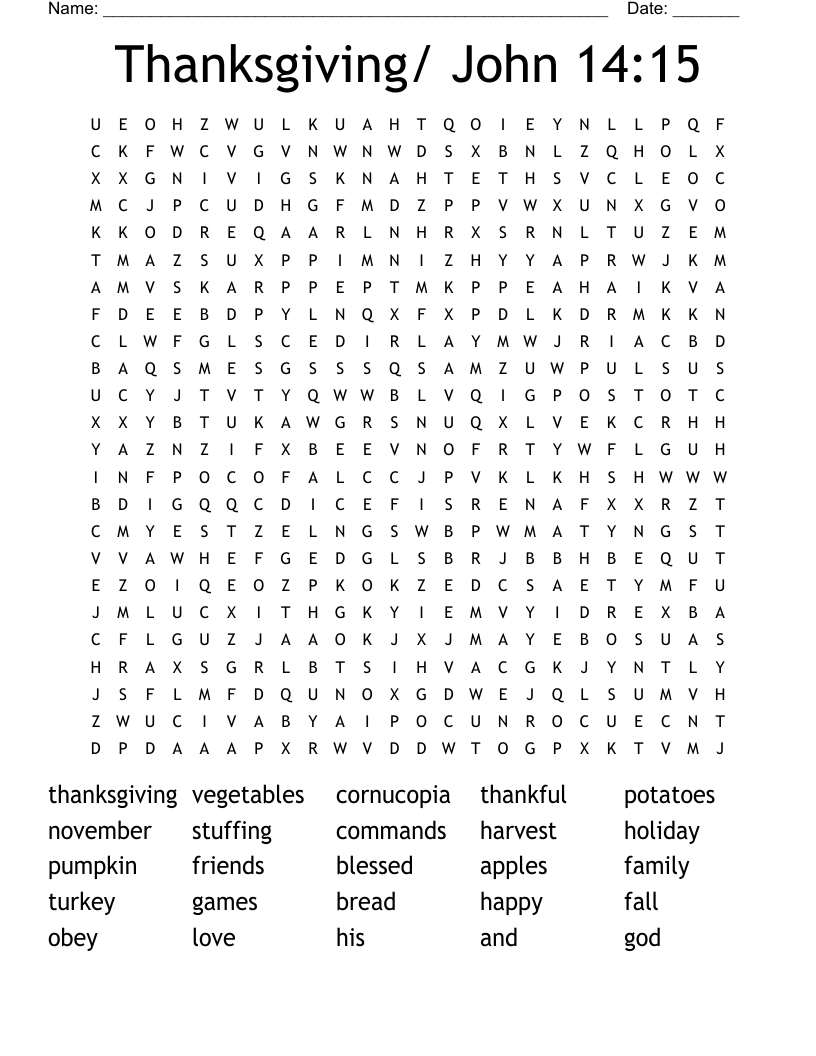 All Hail Slothbear Word Search - Wordmint inside John Word Search Puzzles Thanksgiving Answers