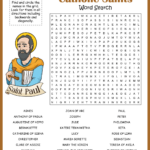 Catholic Saints Word Search Regarding Thanksgiving Catholic Word Search Easy