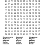 Chapter 4 The Pilgrim'S Thanksgiving Word Search   Wordmint Within Pilgrim Thanksgiving Word Search