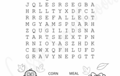 Cute Thanksgiving Word Search Puzzles (With Answers!) - Cassie throughout Thanksgiving Word Search No Backward Words