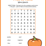 Easy Fall Word Search For Thanksgiving Word Search Simple