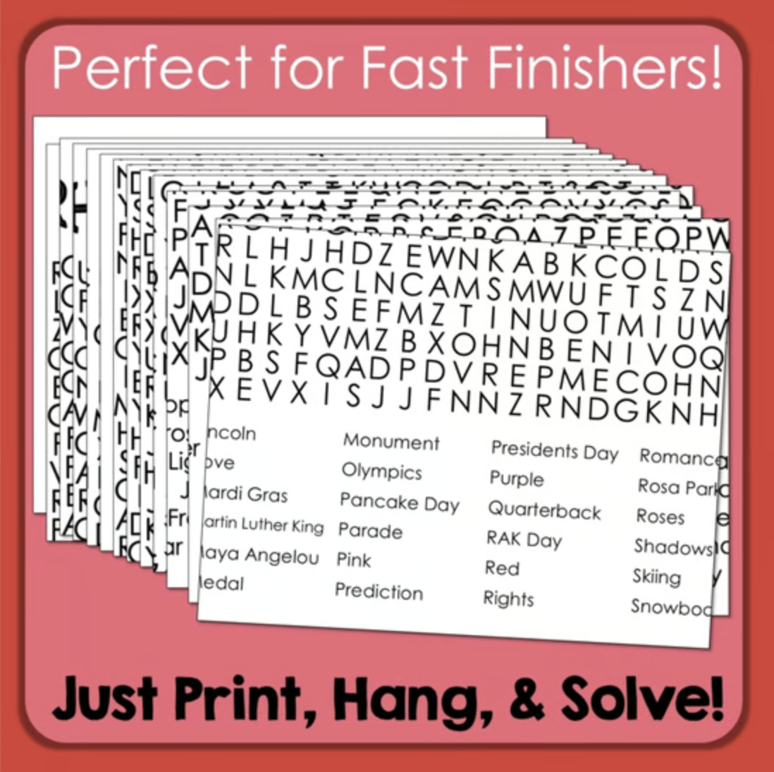 February Word Search Includes Black History Month, Presidents Day within Thanksgiving Challenge Word Search Answers Rachel Lynette